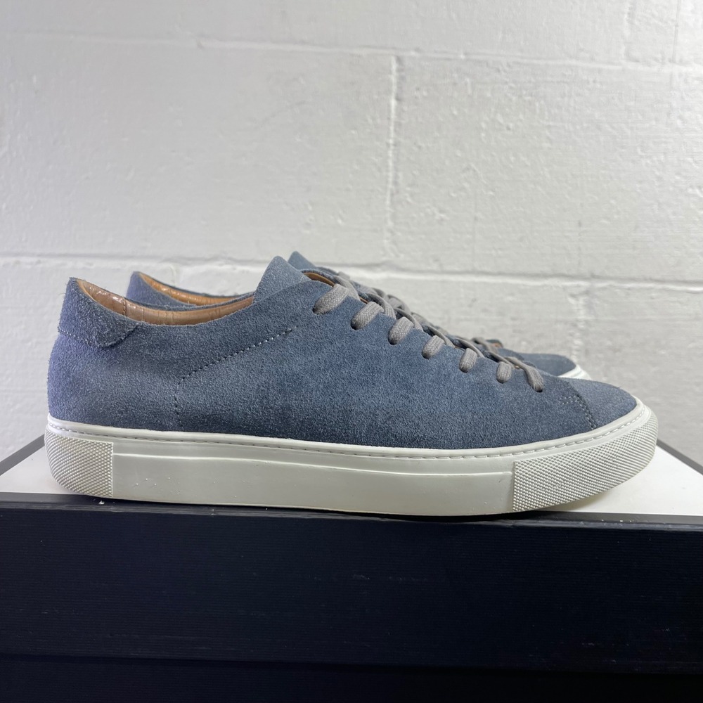 Beckett Simonon Reid Gray Suede Casual Sneaker Shoes Low Top Men's Size 8 US